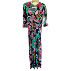 Pink Blush Floral Maxi Dress Women's Small